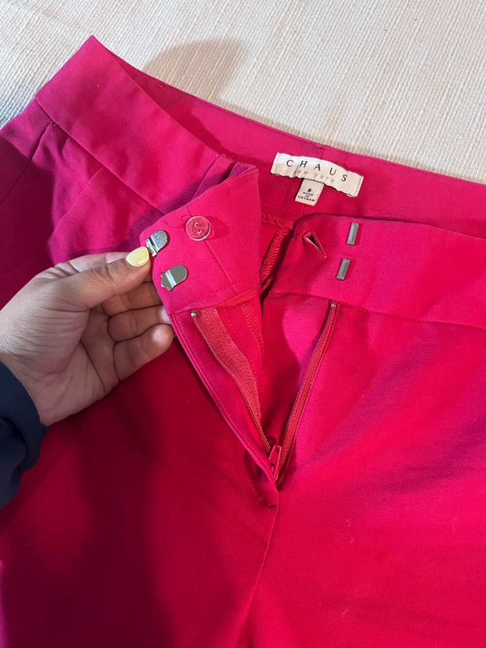 Chaus Hot Pink Tailored Pants - Picture 4 of 4